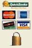 Quickbooks, MasterCard, American Xpress, Discover, Visa secure
